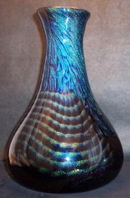 Patchwork dichroic piece; Dichroic glass is a combination of quartz crystal and metal oxides, created for the aerospace industry.